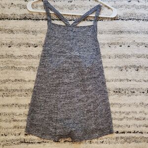 Loft Gray and White Striped Tank Size M